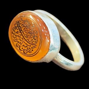 انگشتر نقره زنانه نقره جات بافندگان مدل عقیق یمنی  کد 22